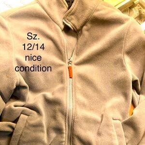 KIDS FLEECE COZY TOP- MED.  (indoor/outdoor light makes a difference in color!)